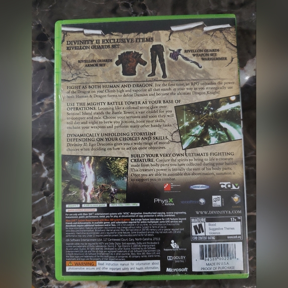 Divinity II Ego Draconis 2 (Microsoft Xbox 360) Complete CIB & Tested - Picture 2 of 7